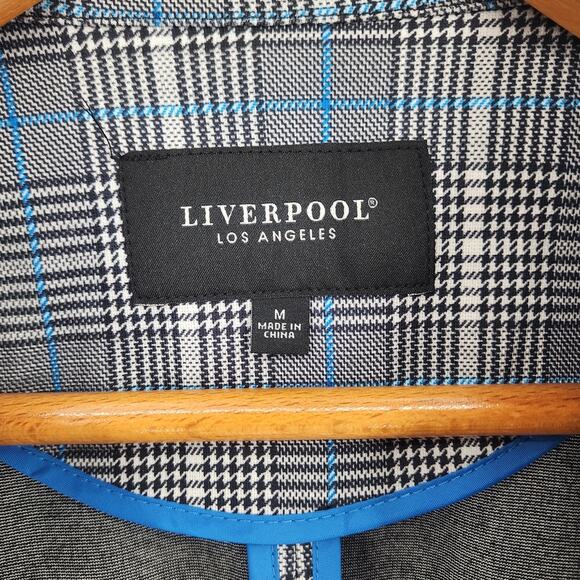 Liverpool Los Angeles Blue Topaz Plaid Jacket Women’s Size Medium - Picture 4 of 11